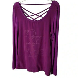“Foxy “logo Y2K,
double lattice top,Sheer overlay ,fitted,collegiate, flaw